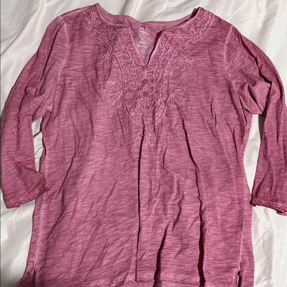 St. John's Bay Long Sleeve Top - Mauve
